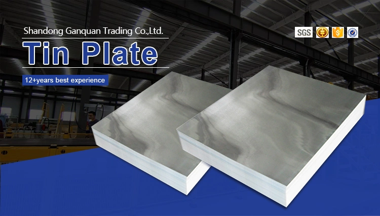Pte Grade Tin Coated Steel Sheet and T4 T2 Dr9 Dr8 SPTE Tin Plate Coil for Cans
