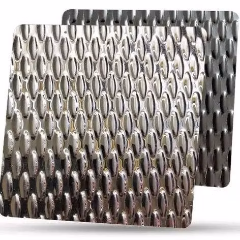 Decorative Sand Blast Embossed Laminated PVD Color Coated Stainless Steel